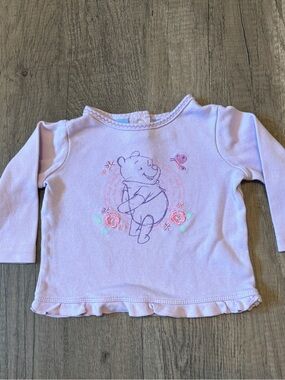 Vintage 2000s Y2K Winnie The Pooh Baby Clothes Shirt Top Purple Butterfly 18M